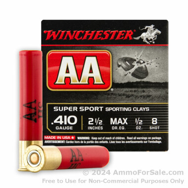250 Rounds of 2-1/2" 1/2 ounce #8 shot 410ga Ammo by Winchester
