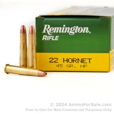 50 Rounds of 45gr HP .22 Hornet Ammo by Remington