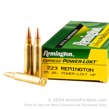 200 Rounds of 55gr PLHP .223 Ammo by Remington