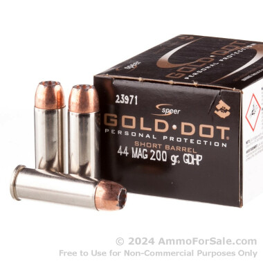 20 Rounds of 200gr JHP .44 Mag Ammo by Speer