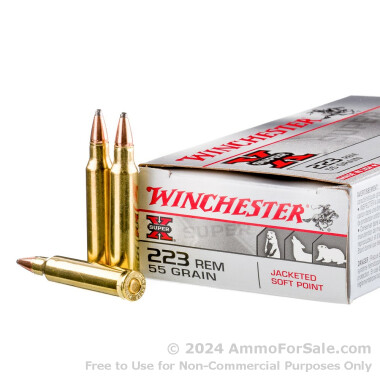 200 Rounds of 55gr JSP .223 Ammo by Winchester Super-X