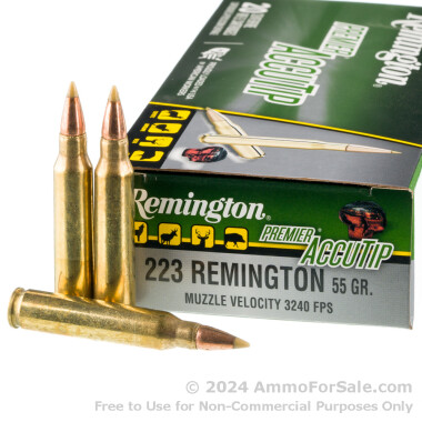 20 Rounds of 55gr AccuTip-V .223 Ammo by Remington