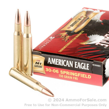 200 Rounds of 150gr FMJ 30-06 Springfield Ammo by Federal