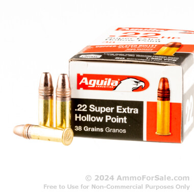 2000 Rounds of 38gr CPHP .22 LR Ammo by Aguila Super Extra