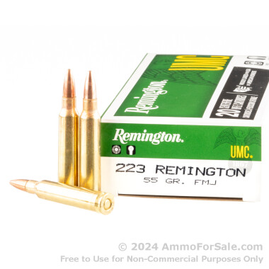 200 Rounds of 55gr MC .223 Ammo by Remington UMC