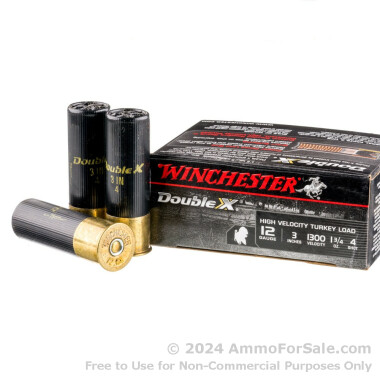 10 Rounds of 1 3/4 ounce #4 shot 12ga Ammo by Winchester Double X