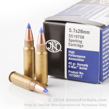 500 Rounds of 40gr V-MAX 5.7x28mm Ammo by FN Herstal
