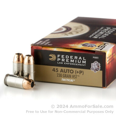 1000 Rounds of 230gr JHP .45 ACP Ammo by Federal HST