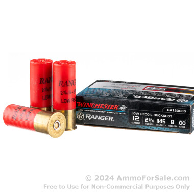 5 Rounds of  00 Buck 12ga Ammo by Winchester Ranger
