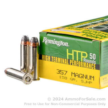 500 Rounds of 158gr SJHP .357 Mag Ammo by Remington HTP