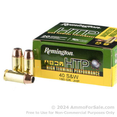 500 Rounds of 180gr JHP .40 S&W Ammo by Remington