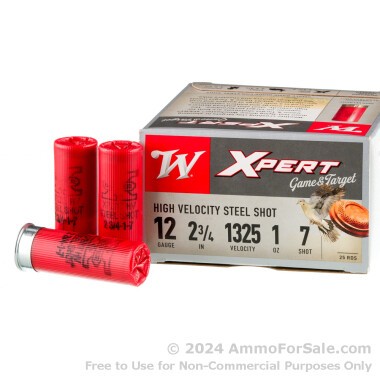 250 Rounds of 1 ounce #7 Shot (Steel) 12ga Ammo by Winchester