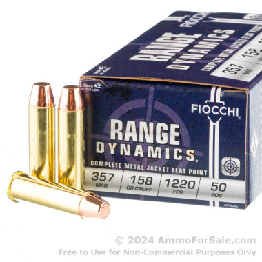 1000 Rounds of 158gr TMJ .357 Mag Ammo by Fiocchi