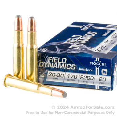 200 Rounds of 170gr FSP 30-30 Win Ammo by Fiocchi