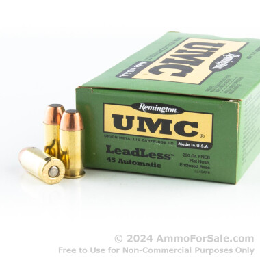 50 Rounds of 230gr Leadless FNEB .45 ACP Ammo by Remington