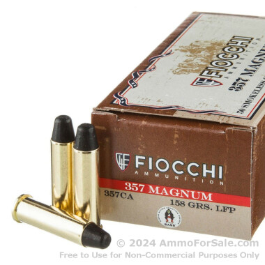 50 Rounds of 158gr LRNFP .357 Mag Ammo by Fiocchi