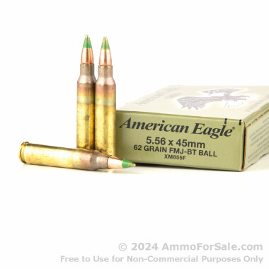 20 Rounds of 62gr FMJ 5.56x45 Ammo by Federal