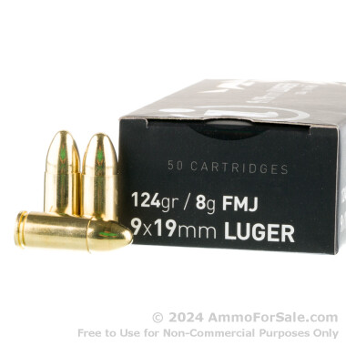 1000 Rounds of 124gr FMJ 9mm Ammo by Igman
