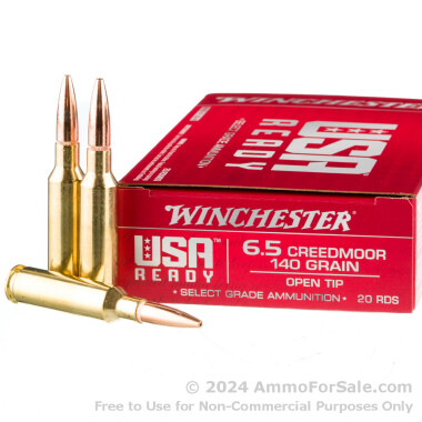 20 Rounds of 140gr Open Tip 6.5 Creedmoor Ammo by Winchester
