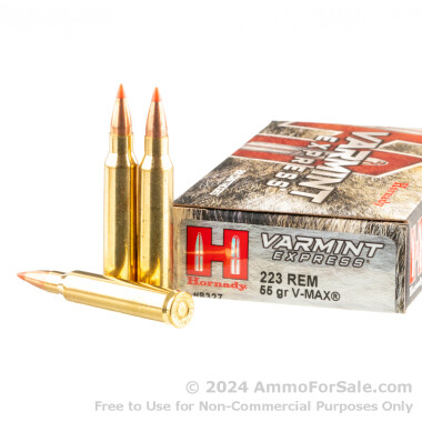 200 Rounds of 55gr V-MAX .223 Ammo by Hornady