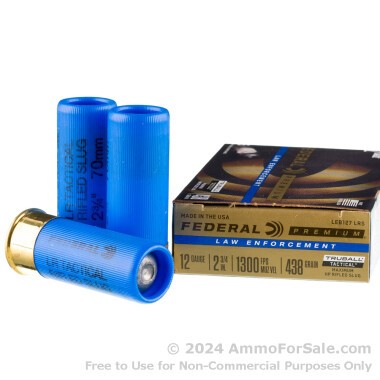 5 Rounds of 1 ounce Rifled Slug 12ga Ammo by Federal TruBall Low-Recoil