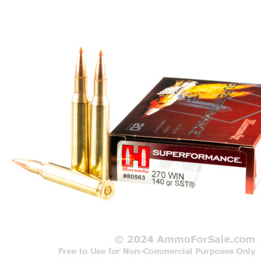 20 Rounds of 140gr SST .270 Win Ammo by Hornady Superformance