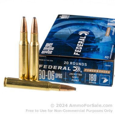 20 Rounds of 180gr SP 30-06 Springfield Ammo by Federal
