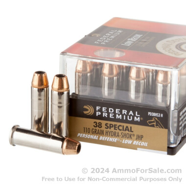 200 Rounds of 110gr JHP .38 Spl Ammo by Federal