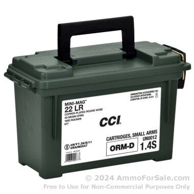 1600 Rounds of 40gr CPRN .22 LR Ammo by CCI