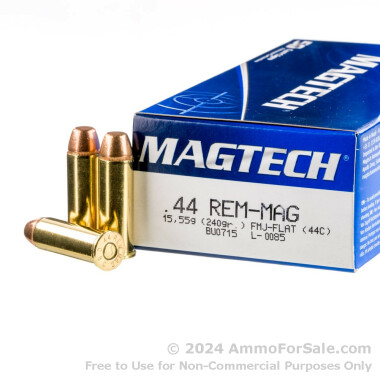 50 Rounds of 240gr FMC .44 Mag Ammo by Magtech