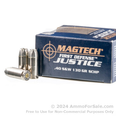 20 Rounds of 130gr SCHP .40 S&W Ammo by Magtech