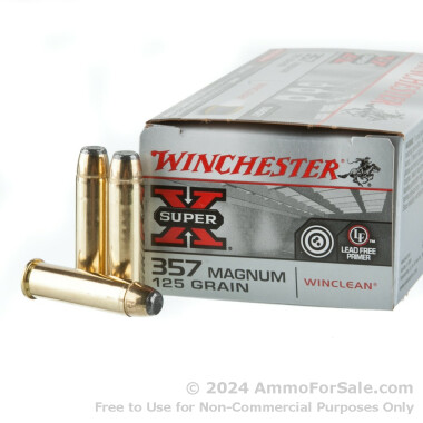 50 Rounds of 125gr JSP .357 Mag Ammo by Winchester WinClean