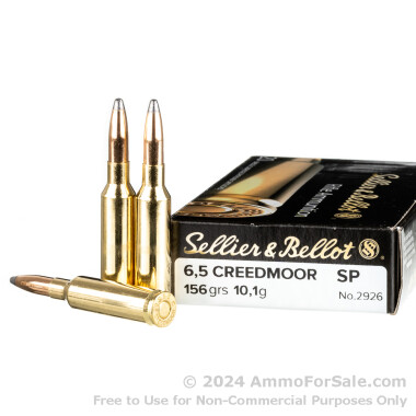 200 Rounds of 156gr SP 6.5 Creedmoor Ammo by Sellier & Bellot