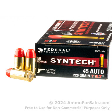 500 Rounds of 220gr Total Synthetic Jacket FN .45 ACP Ammo by Federal