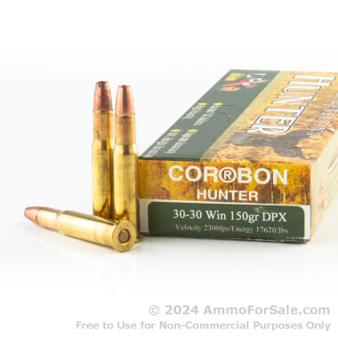 20 Rounds of 150gr DPX 30-30 Win Ammo by Corbon