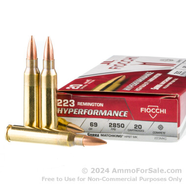 20 Rounds of 69gr HPBT .223 Ammo by Fiocchi