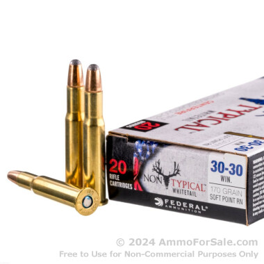 20 Rounds of 170gr SP 30-30 Win Ammo by Federal