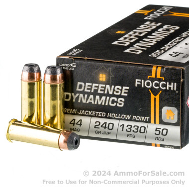 50 Rounds of 240gr SJHP .44 Mag Ammo by Fiocchi