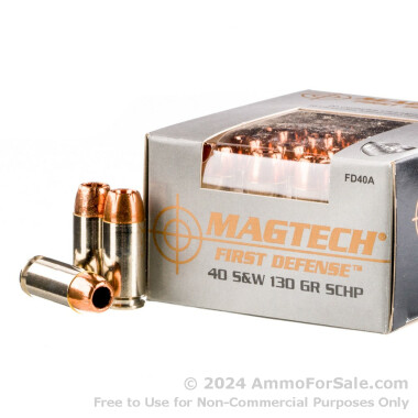 20 Rounds of 130gr SCHP .40 S&W Ammo by Magtech First Defense