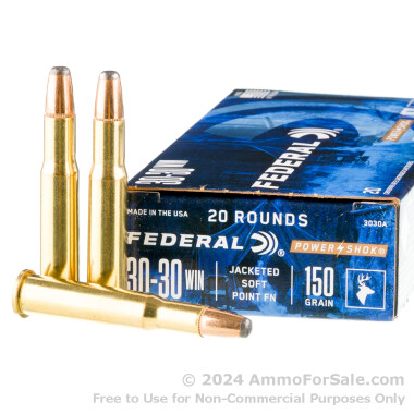 200 Rounds of 150gr JSP 30-30 Win Ammo by Federal