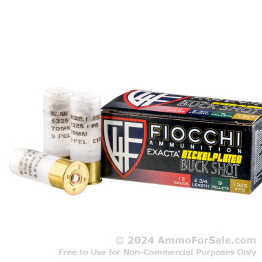 10 Rounds of  00 Buck 12ga Ammo by Fiocchi