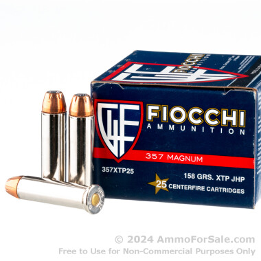 25 Rounds of 158gr JHP .357 Mag Ammo by Fiocchi