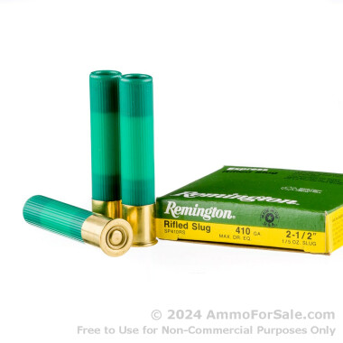 250 Rounds of 1/5 ounce Rifled Slug 410ga Ammo by Remington