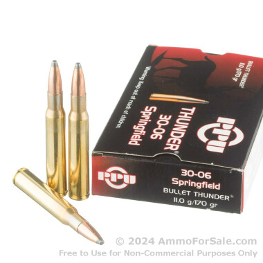 20 Rounds of 170gr SP 30-06 Springfield Ammo by Prvi Partizan