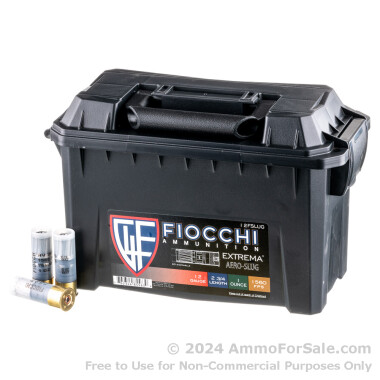 80 Rounds of 1 ounce Rifled Slug 12ga Ammo by Fiocchi in Field Box