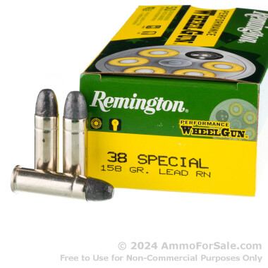 50 Rounds of 158gr LRN .38 Spl Ammo by Remington Performance WheelGun