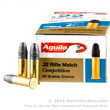 50 Rounds of 40gr LRN .22 LR Ammo by Aguila