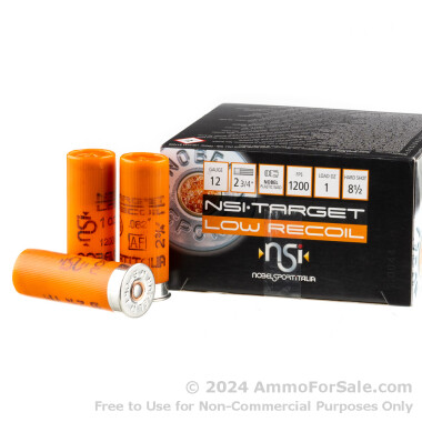250 Rounds of 1 ounce #8 1/2 shot 12ga Ammo by NobelSport