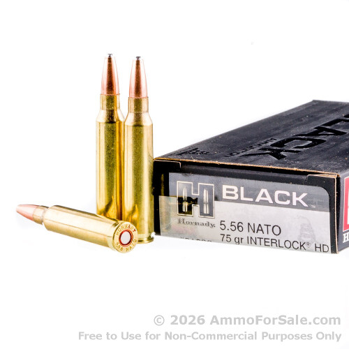 200 Rounds of Discount 75gr InterLock HD SBR 5.56x45 Ammo For Sale