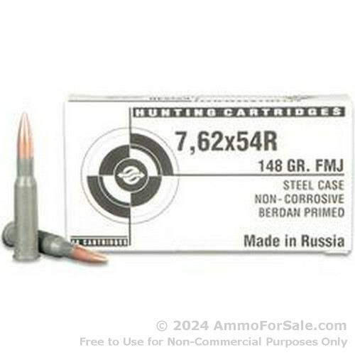 Bulk 7.62x54R Ammo For Sale - 150 Grain SPBT Ammunition in Stock by